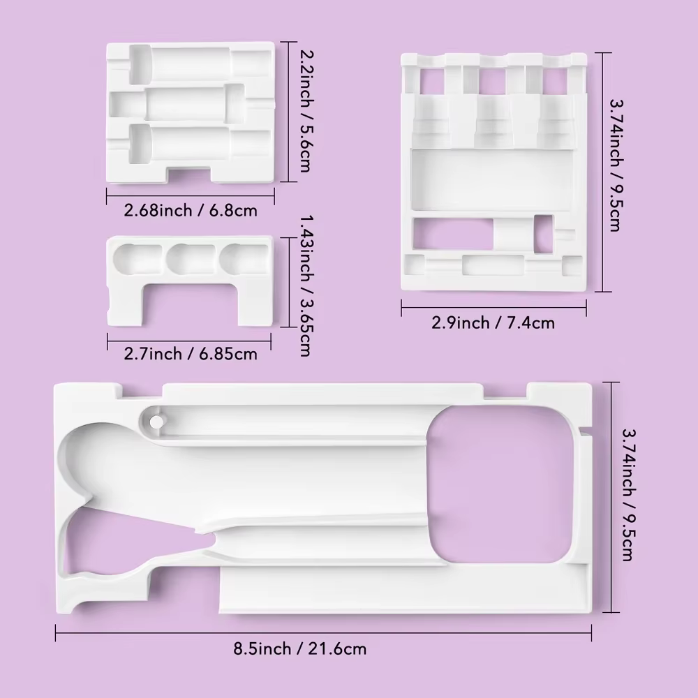 Kit de rangement pour outils 4 pièces/ensemble, insert pour lames, boîtier, pointe / Kit d'outils de désherbage, plateau organisateur compatible avec Cricut Maker 3 et Maker