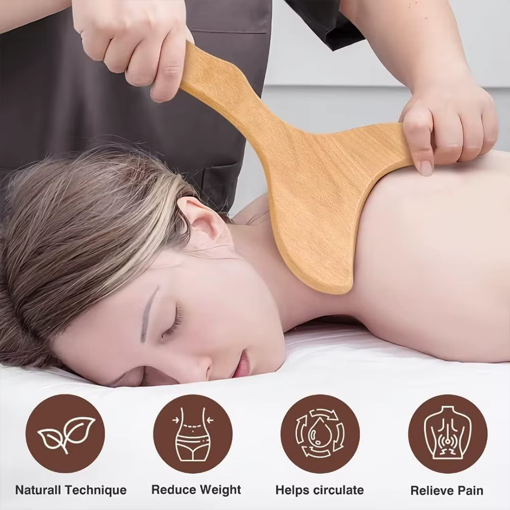 Ohio eur en bois pour corps saillant, ensemble d'outils de massage, outils de thérapie en bois pour Charleroi Eve Muscle oto, masseur de proximité lymphatique du corps