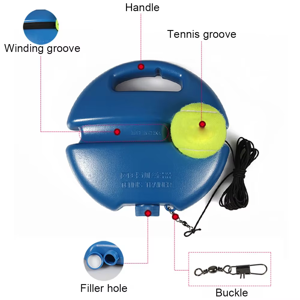 1 ensemble d'entraîneur de Tennis, outil primaire d'entraînement professionnel, balle de rebond d'auto-apprentissage, exercice de balle de Tennis, outil de pratique de Tennis en salle
