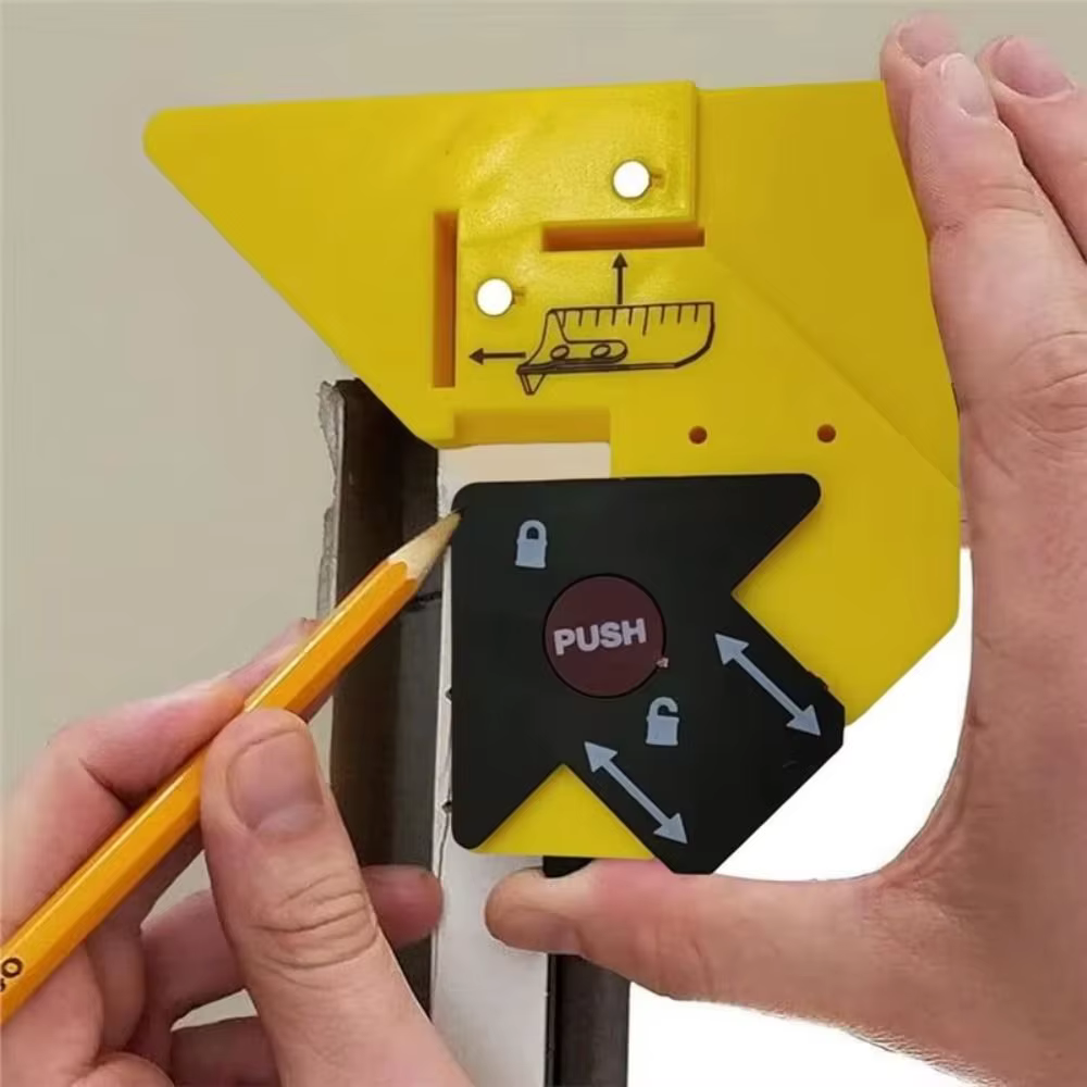 Guide de coupe pour le travail du bois à angle de 45 degrés, outil de bricolage, conception portable, marqueur d'angle de coupe, outil pratique, outil à main