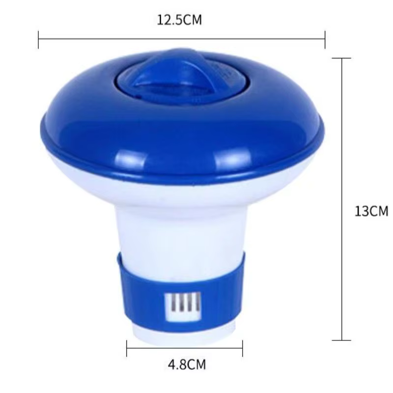 Nouveau distributeur de chlore flottant pour piscine de 5 pouces avec des aérations réglables et un couvercle anti-fuite pour piscines intérieures et extérieures, spas et bains à remous.