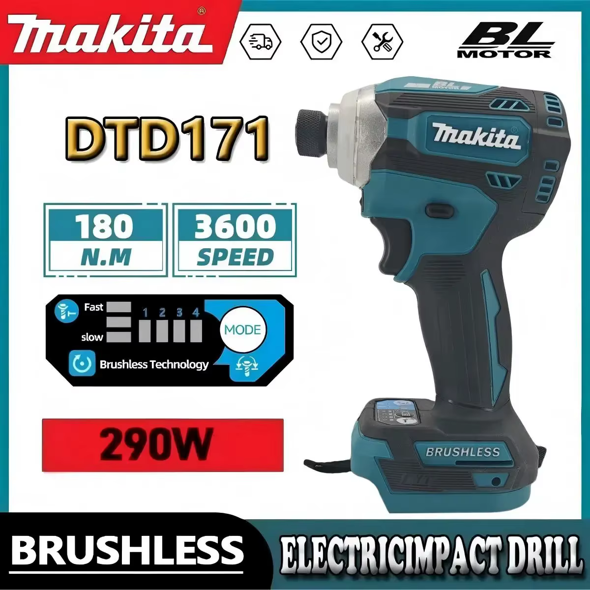 Makita DTD171 Visseuse à percussion sans balais 18V