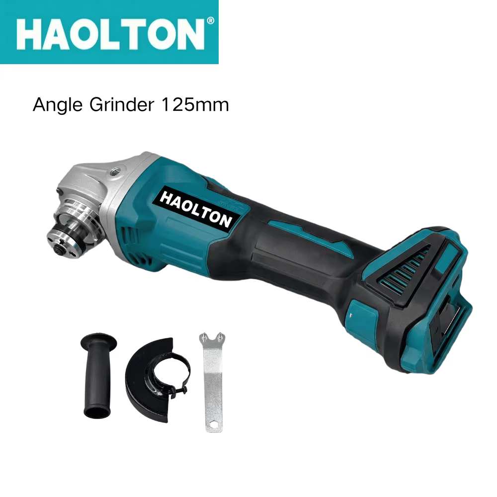 Meuleuse d'angle sans fil 125 mm sans balais, 4 vitesses, outil de coupe, de meulage et de polissage pour métal, bois, bricolage, compatible avec la batterie Makita 18V