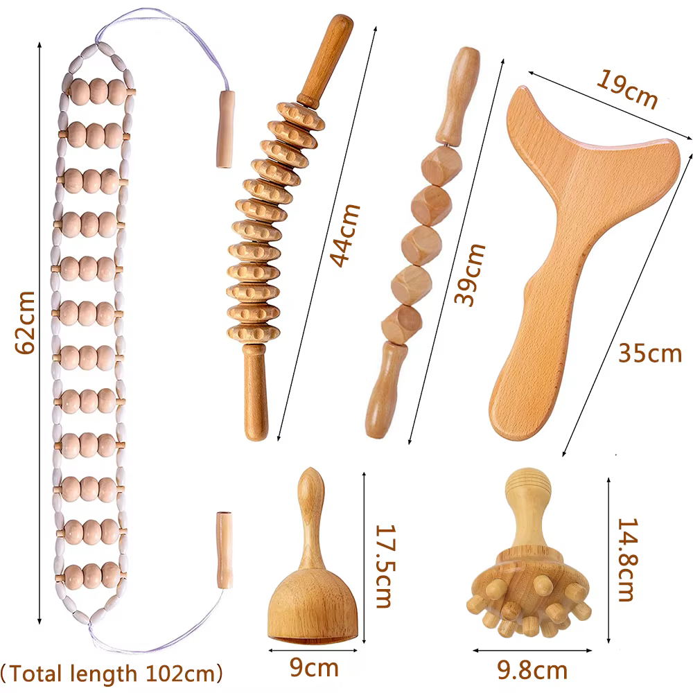 Kit d'invitation de thérapie en bois corporel, outils de thérapie en bois colombien, outil de contour du corps, Maderotherapy, Énergie Bevertive