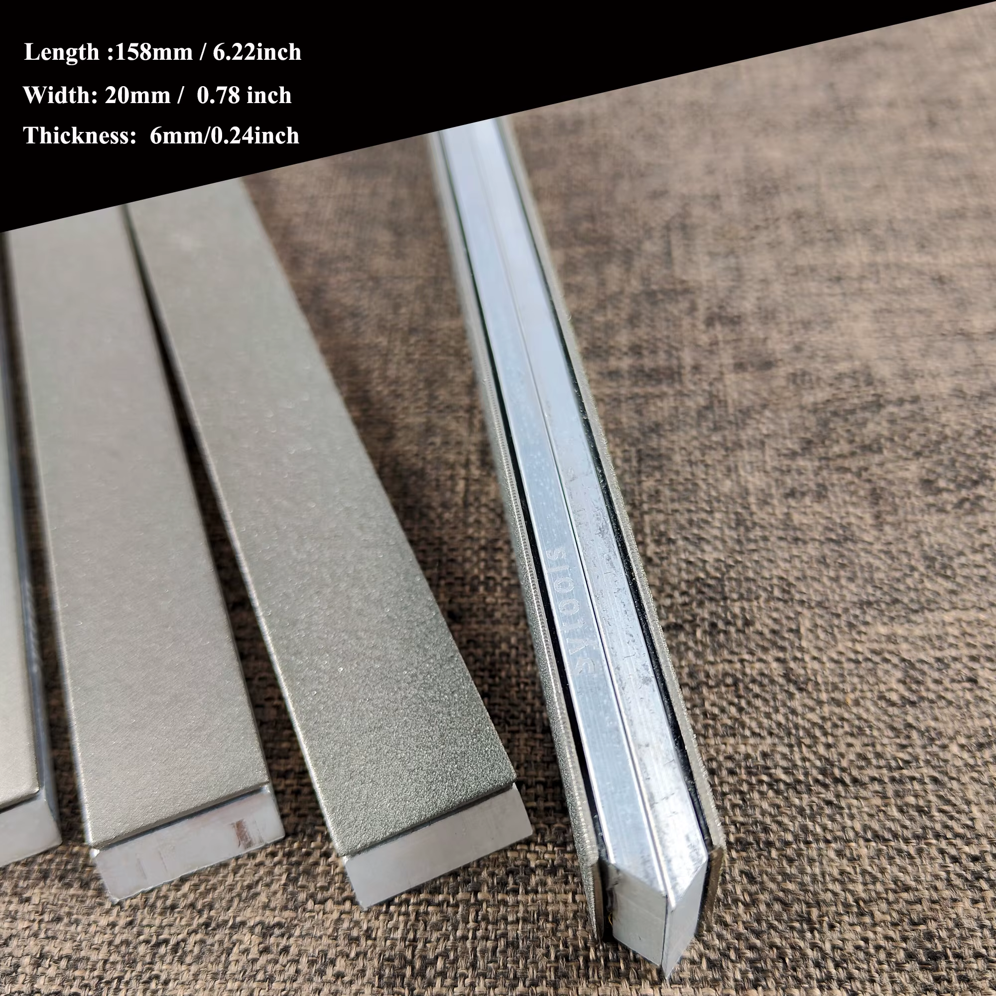 SYTOOLS – jeu de pierres à aiguiser en diamant vierge en alliage d'aluminium