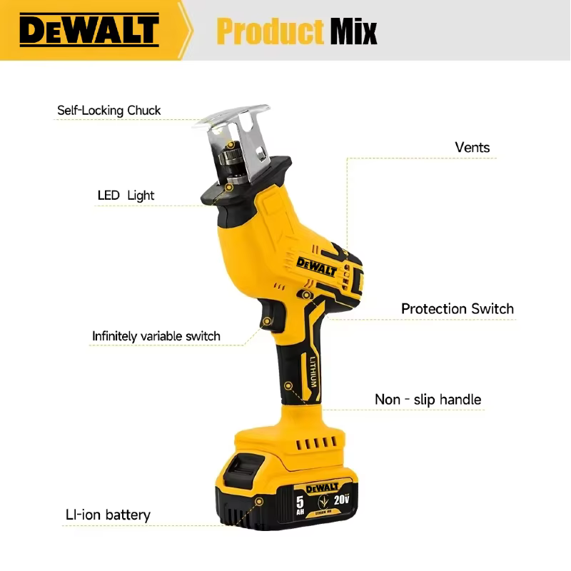 Scie sauteuse électrique sans fil Dewalt 2800 tr/min