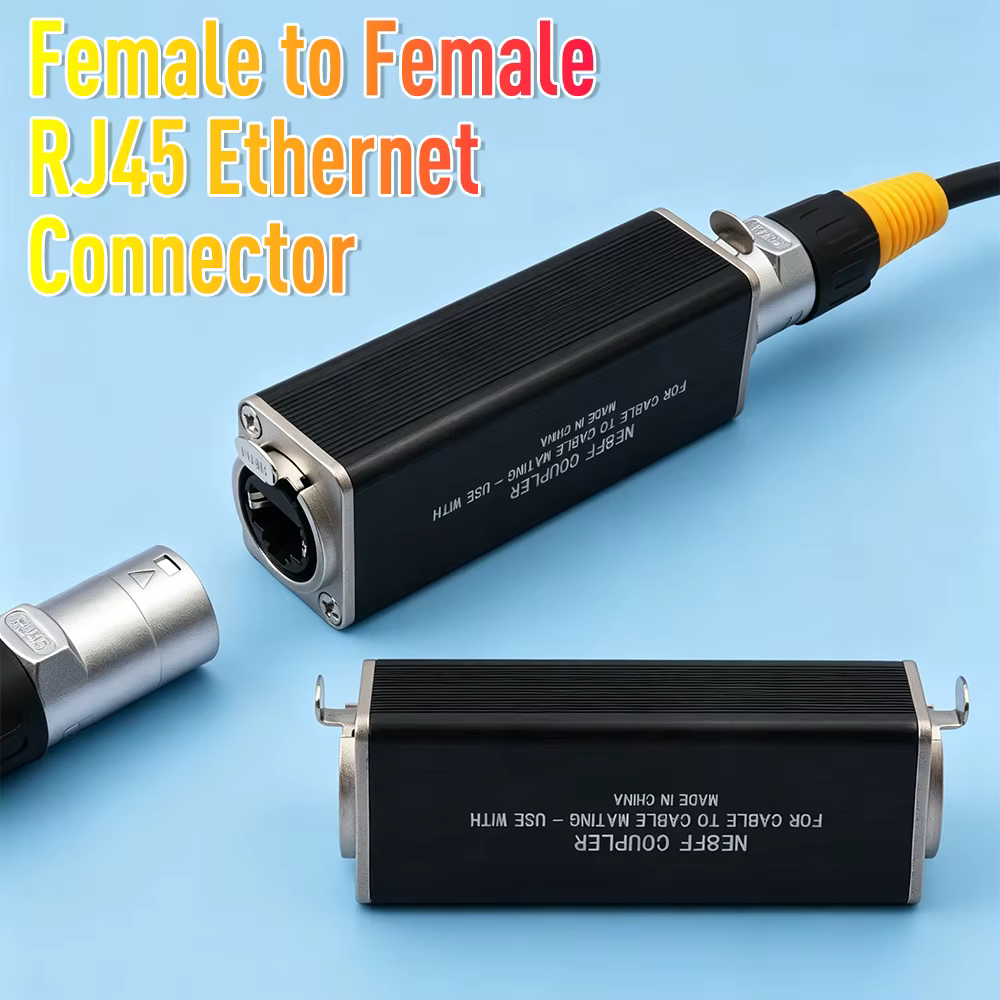 Connecteur d'extension de câble RJ45 femelle à femelle avec système de verrouillage à ressort reconnu, connecteurs droits pour extensions de câbles