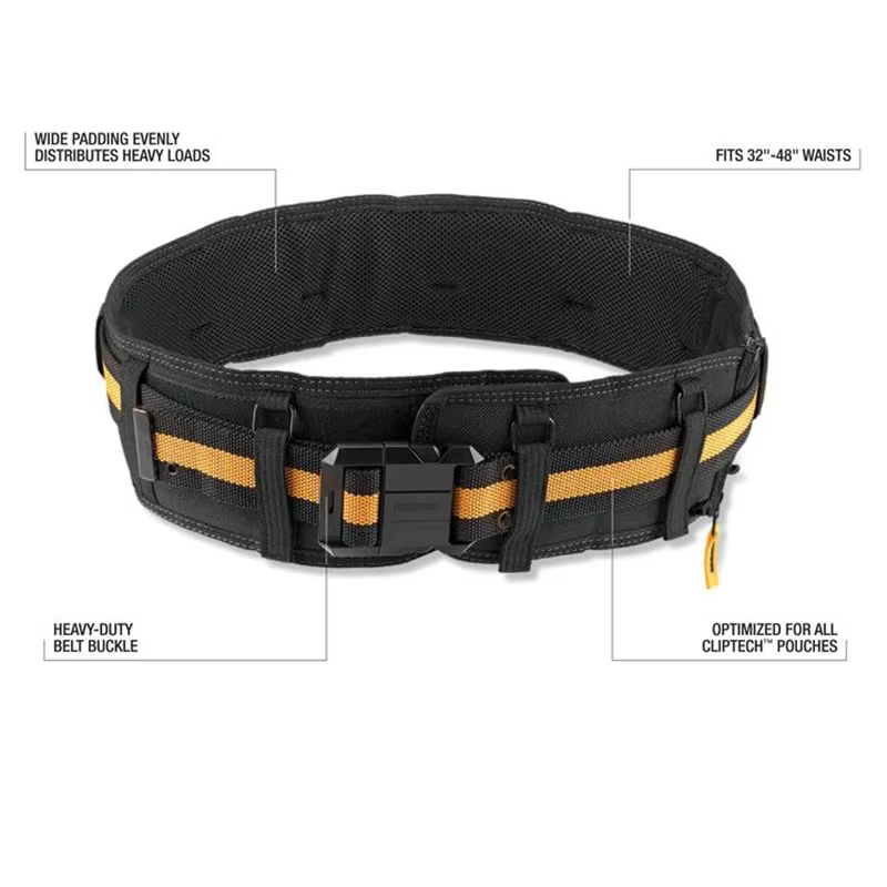Ceinture de travail TOUGHBUILT TB-CT-41P rembourrée avec boucle robuste / support dorsal ClipTech