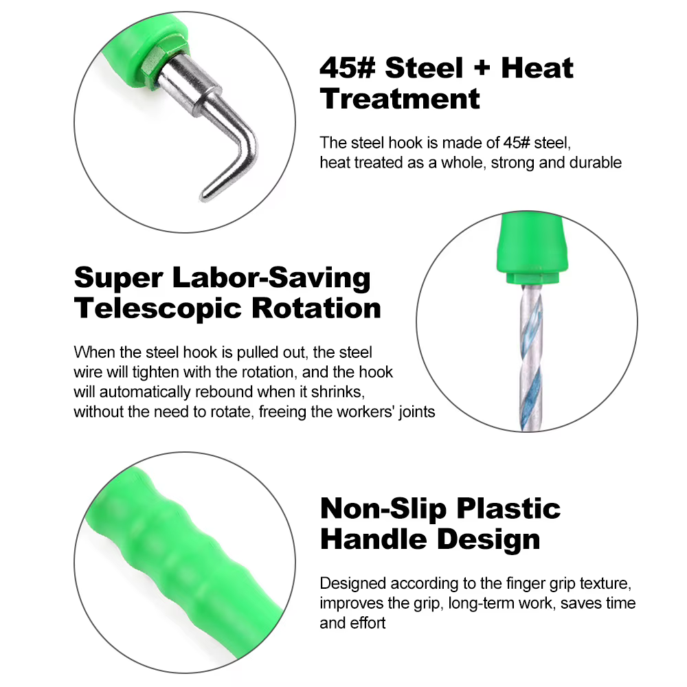 Outil automatique de clôture de torsion de fil métallique de béton de Twister de fil d'attache de barre d'armature pour la reliure des barres d'acier outils à main de crochet de fer