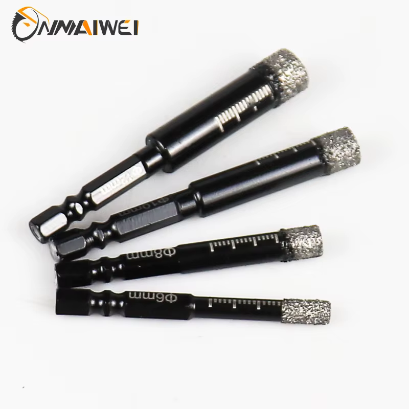 Foret diamant pour carrelage en céramique sèche brasée à tige hexagonale