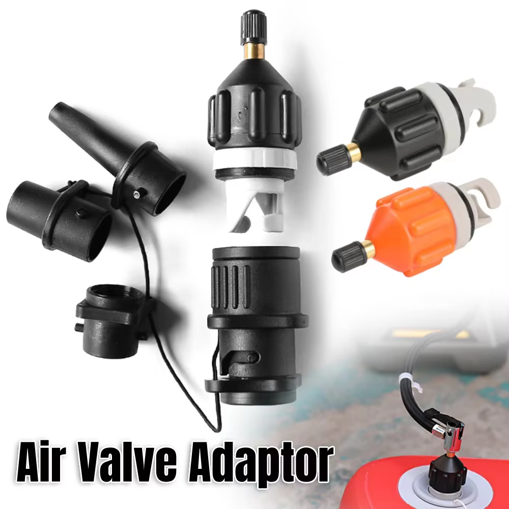 Kit d'adaptateurs de valve d'air multifonction pour planche de SUP, adaptateur de pompe gonflable, kit combiné de connecteurs de pompe à valve d'air pour bateau à pagaie et kayak