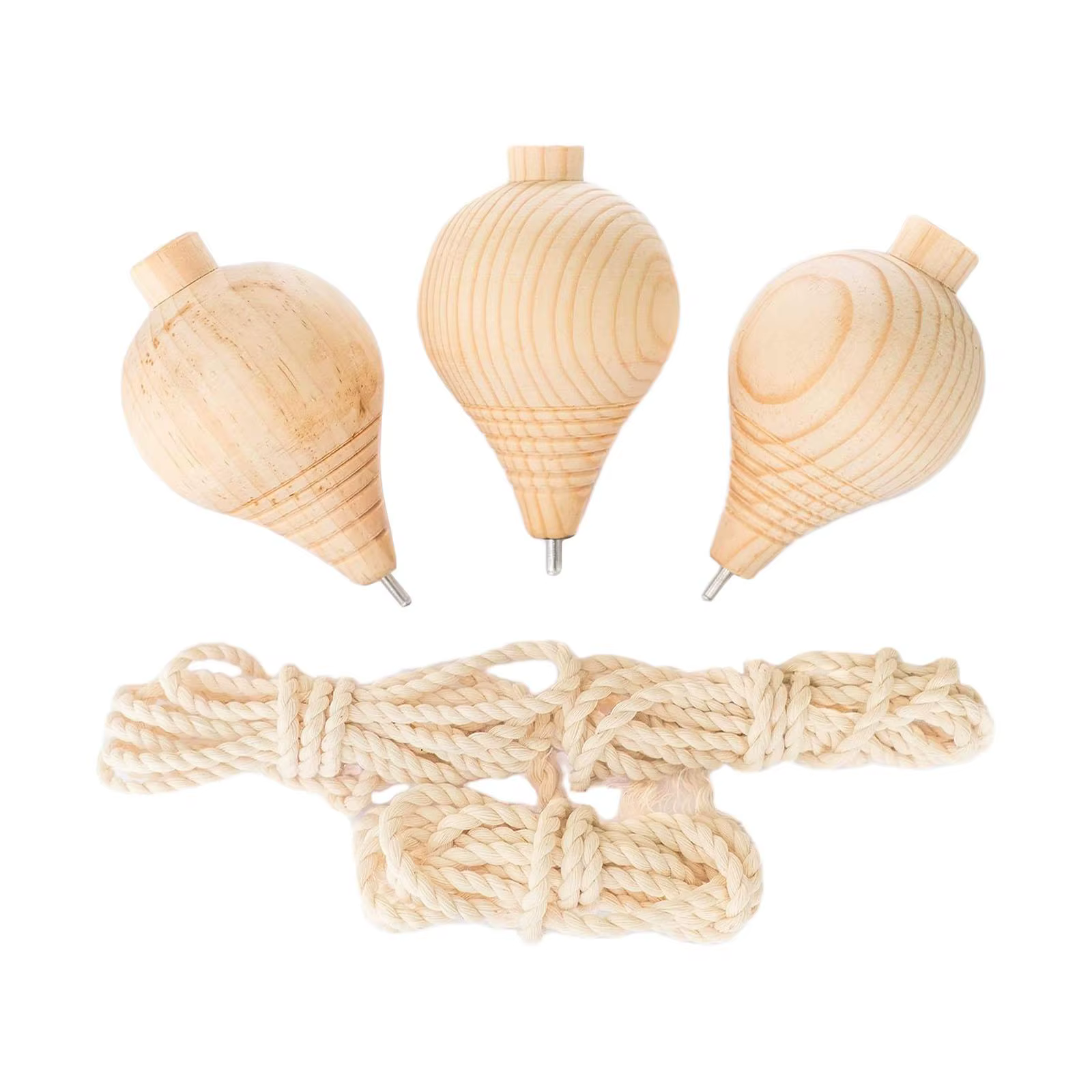 3 Pièces Trompos Jouets Éducatifs DIY, Jouets Gyroscopiques Faits Main, Toupies en Bois Non Peintes pour Adultes, Intermédiaires, Enfants, Débutants, Tout-petits