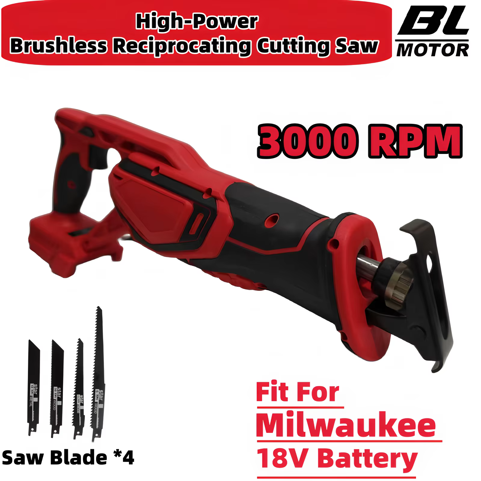 Scie sauteuse sans fil Milwaukee avec 4 lames