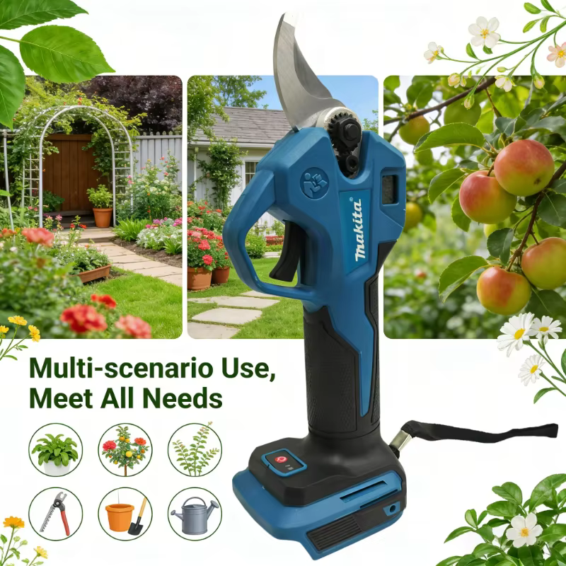 Sécateur électrique sans fil Makita 18V sans balais - Ciseaux de jardin multifonctionnels et coupe-branches (outil seul)
