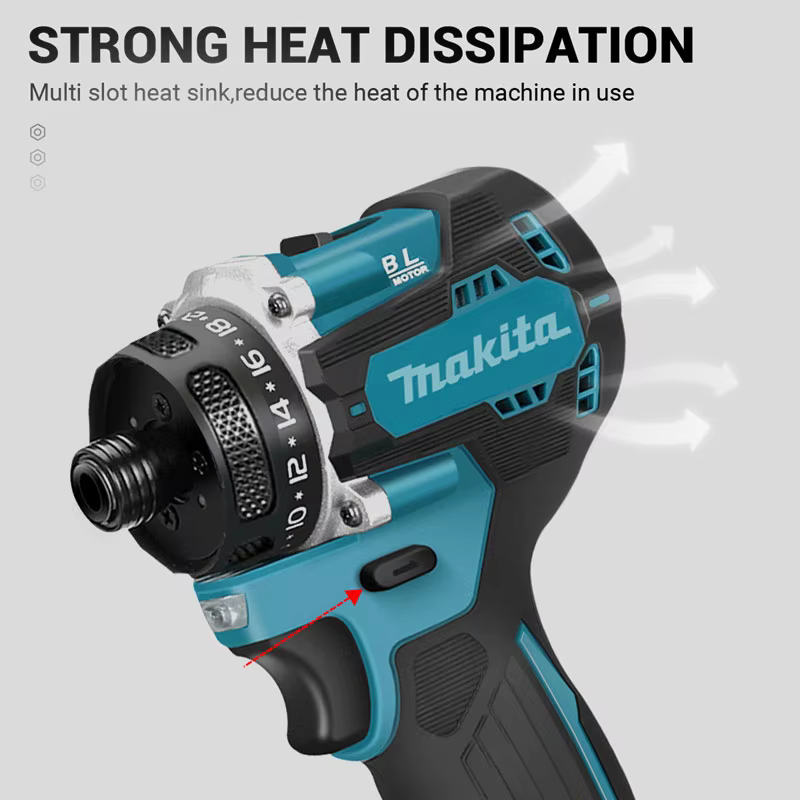 Perceuse électrique sans balais Makita 3800IPM 3600RPM 180NM