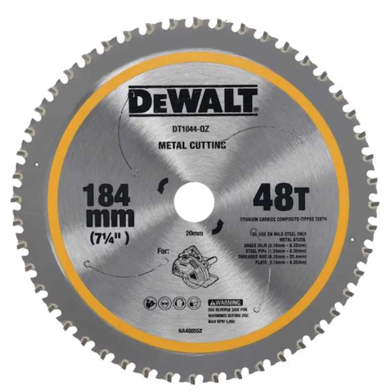 Lame de scie circulaire DEWALT DT1044-QZ 184 mm pour la coupe des métaux