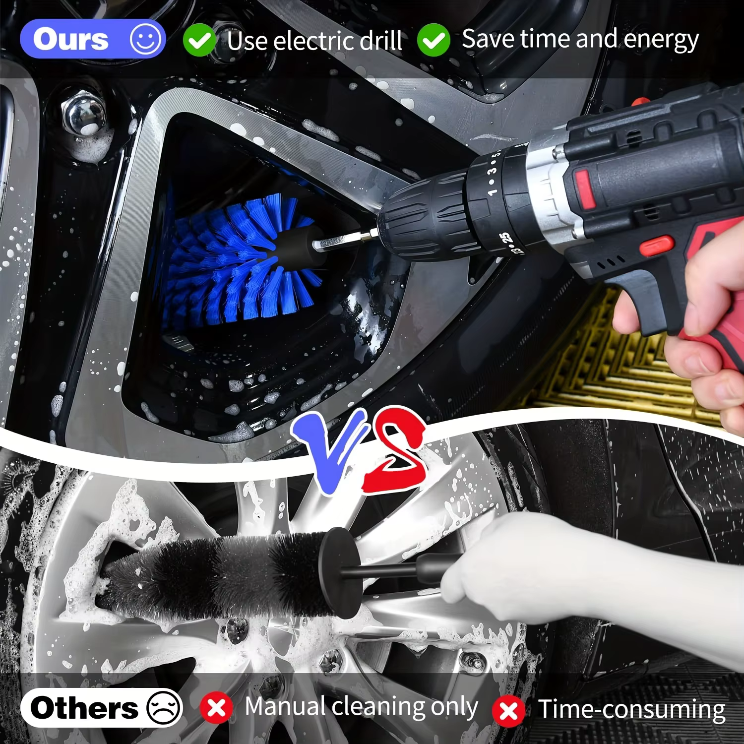 Brosse de nettoyage pour perceuse
