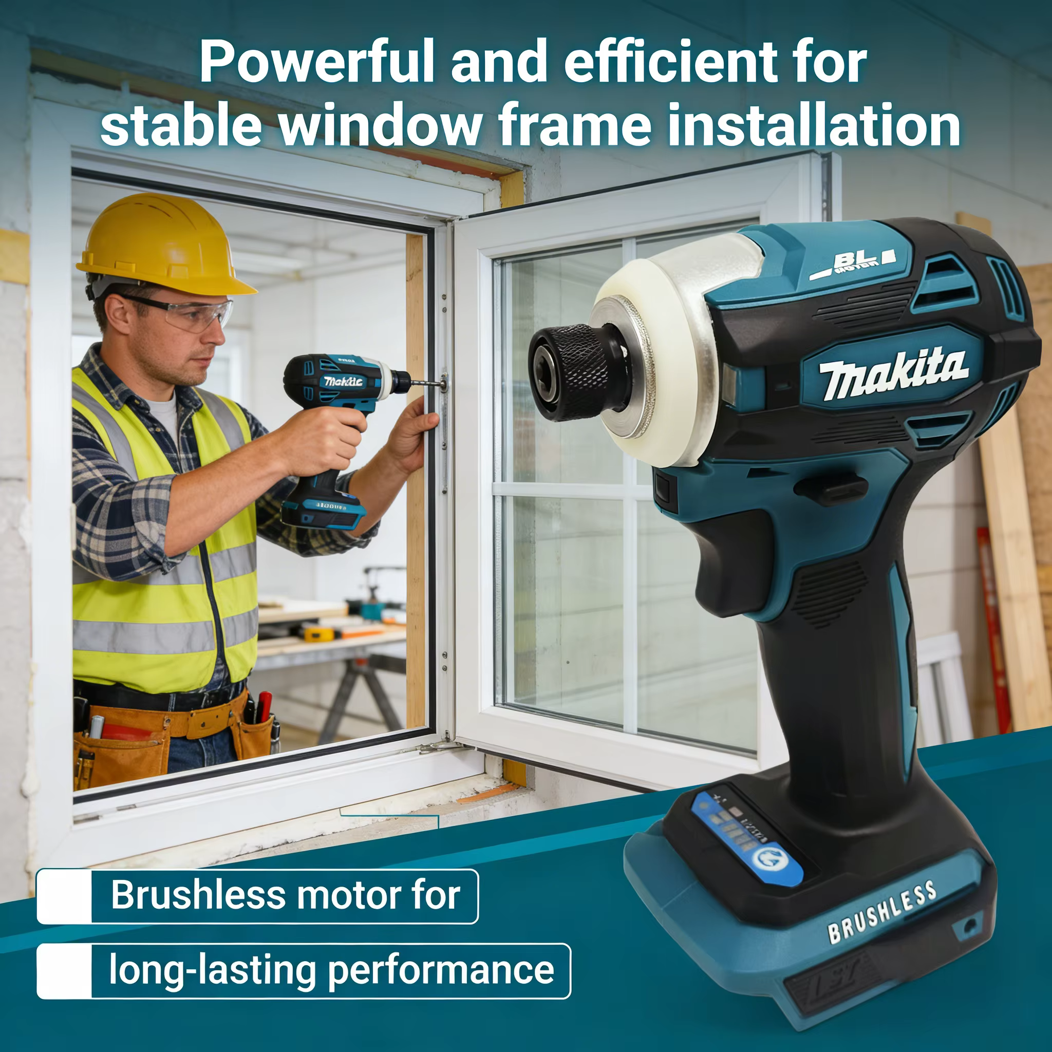 Makita DTD172 Perceuse à percussion sans fil LXT BL avec moteur sans balais 18V pour bois