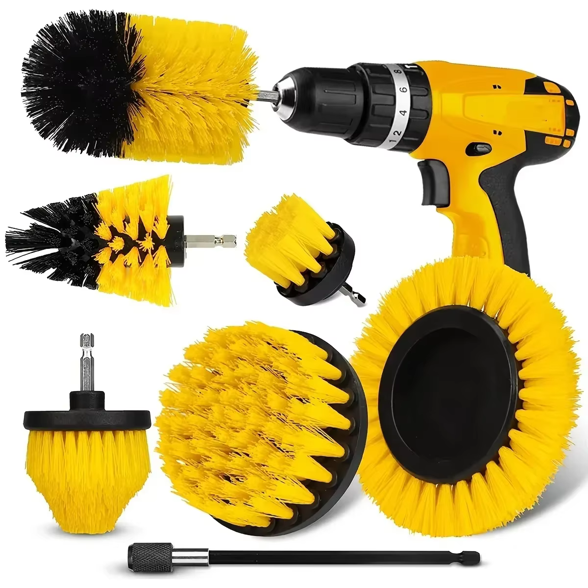 Ensemble d'accessoires de brosse de forage multi-usages
