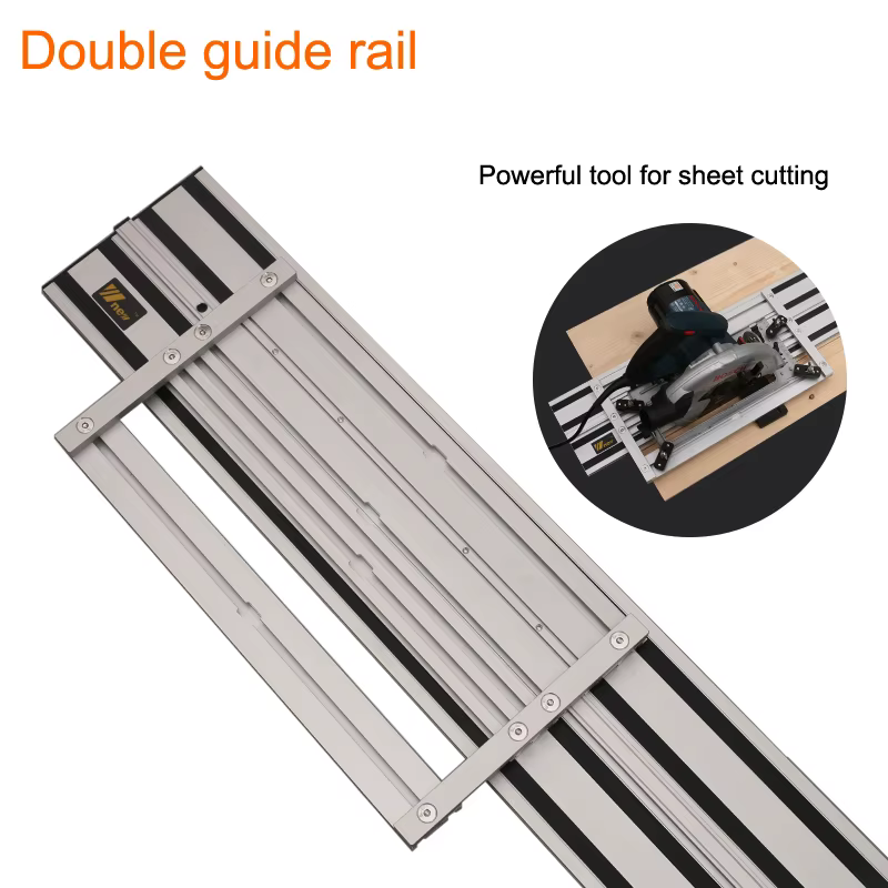 Rail de guidage universel double couche pour scie circulaire électrique