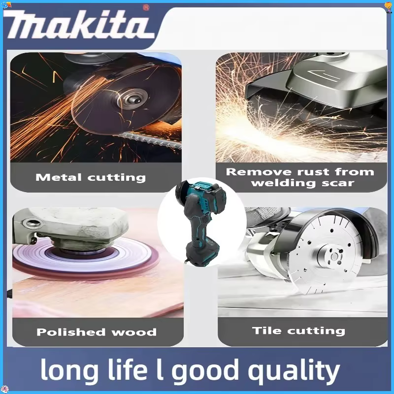 Meuleuse d'angle sans fil Makita de 3 pouces, batterie au lithium, machine de découpe électrique, scie circulaire portative, outil électrique