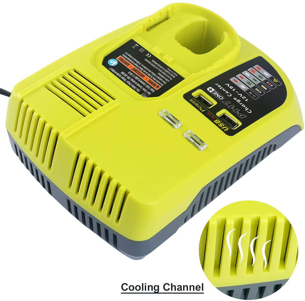 Chargeur de batterie pour Ryobi 12V-18V ni-cd ni-mh Li-ion remplacement