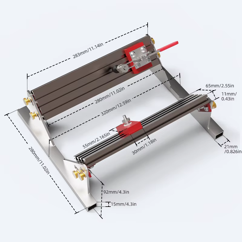 Gabarit cannelé réglable pour scie de Table