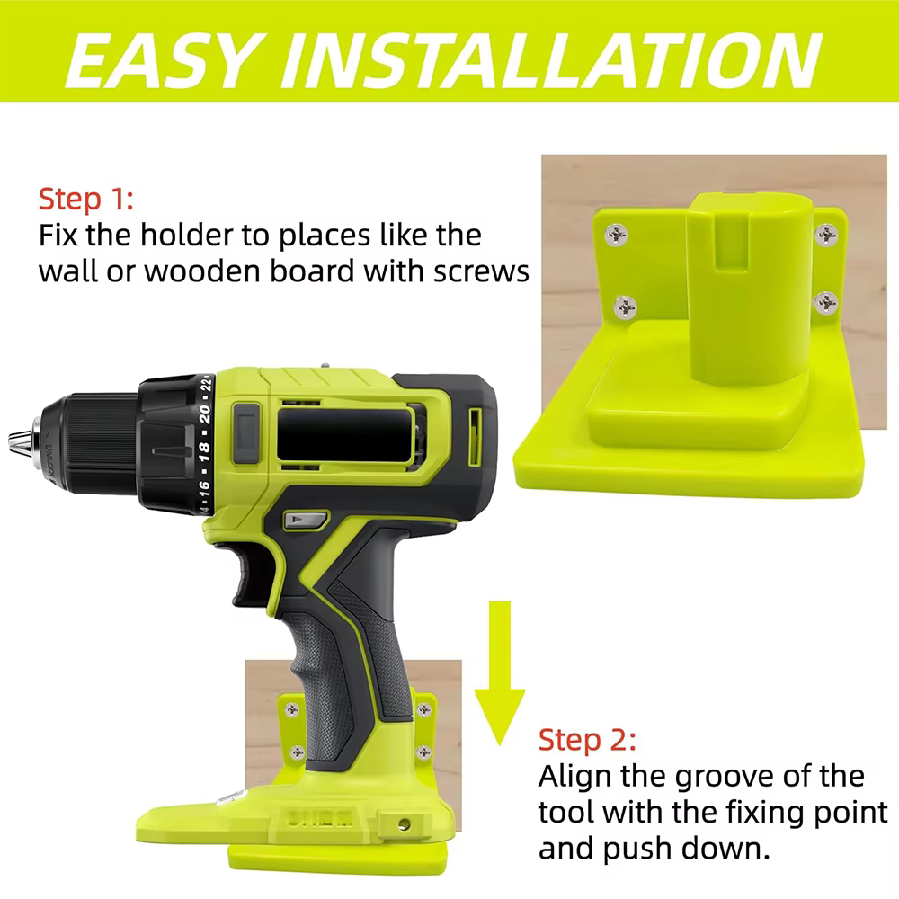 Support mural pour outils et batteries