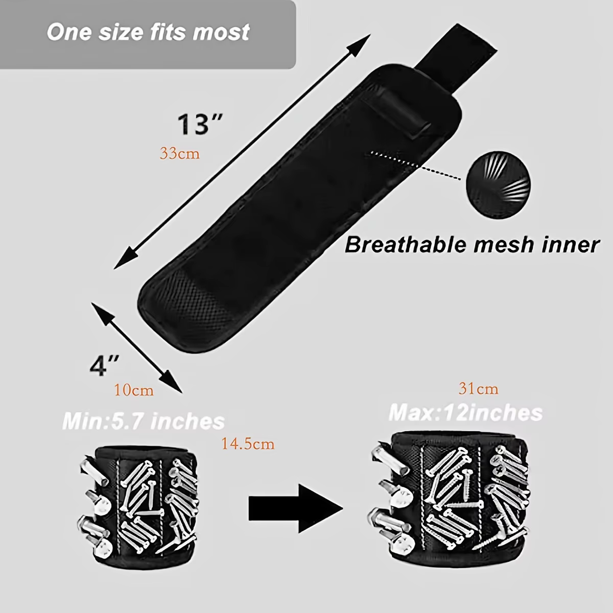 Bracelet magnétique pour maintenir les vis