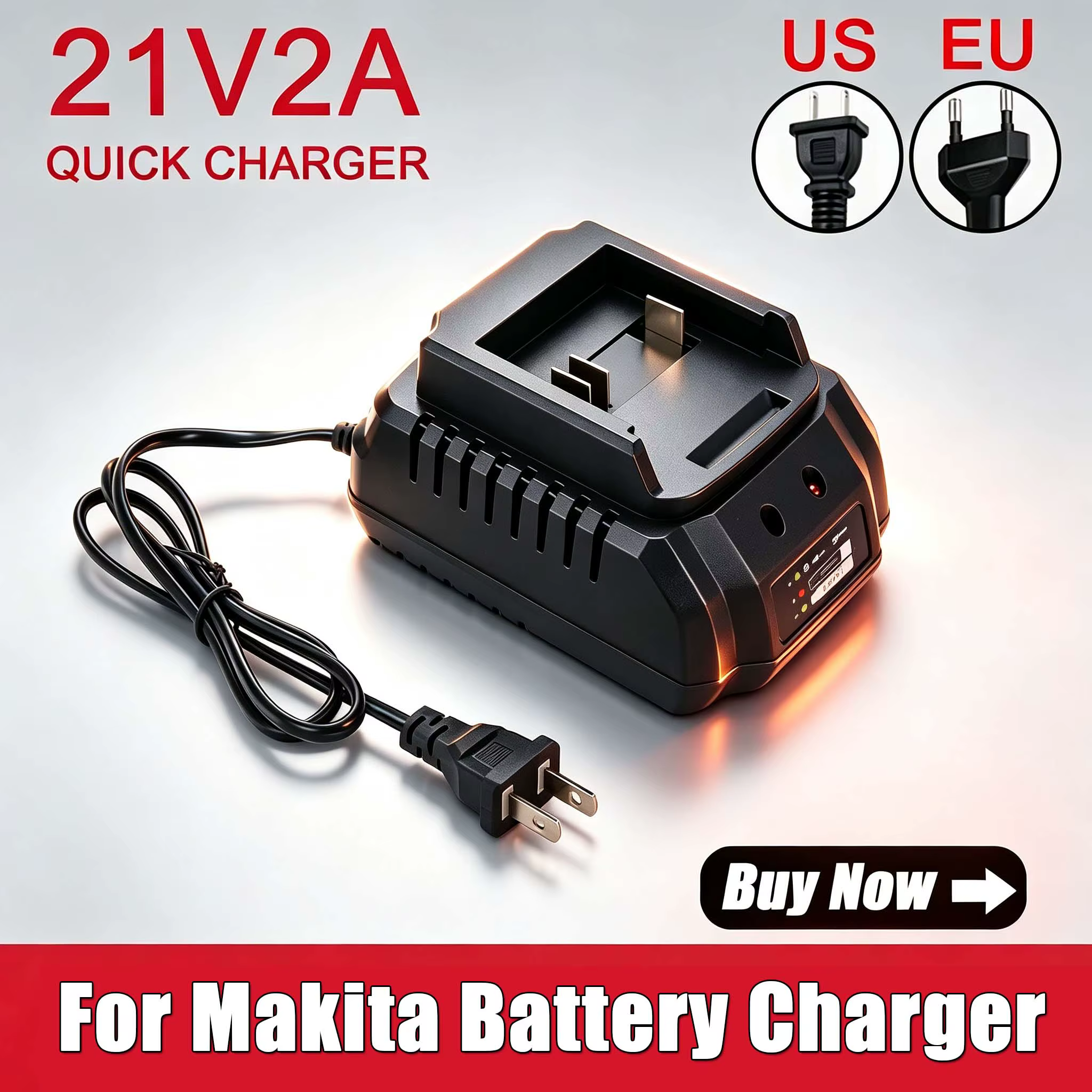 Chargeur de batterie universel pour Makita 18V 21V Li-ion BL1415 BL1420 BL1815 BL1830 BL1860