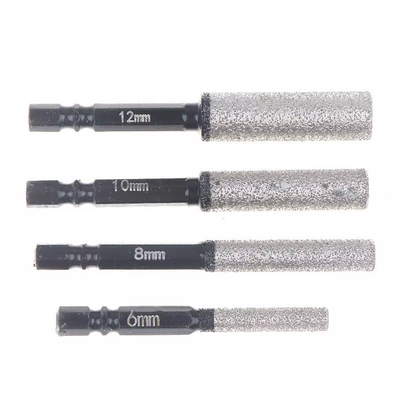 Jeu de forets à sec brasés sous vide de 5 à 12 mm - Pack de 2 - Pour divers matériaux durs