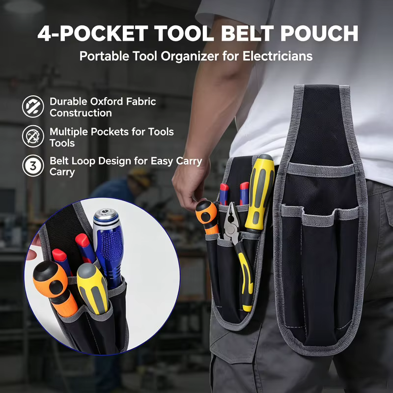 Pochette à outils portable multifonction pour électricien