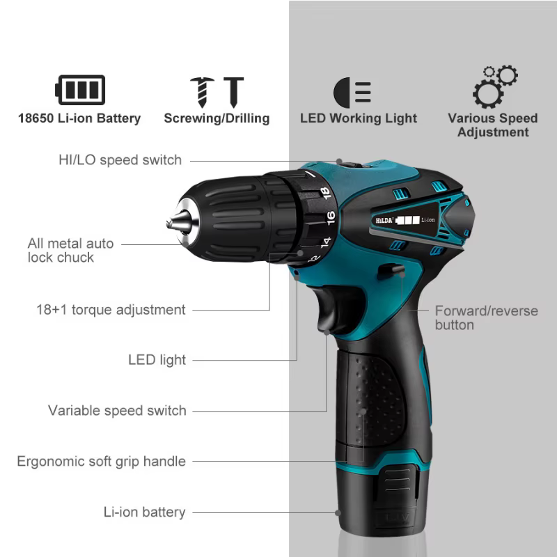 Perceuse électrique sans fil à Impact électrique 16.8V
