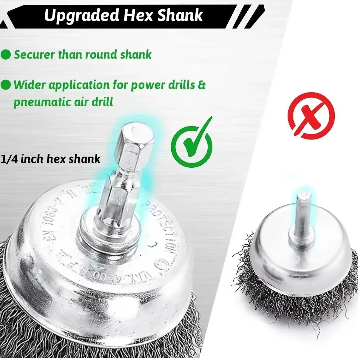 Brosse métallique pour perceuse