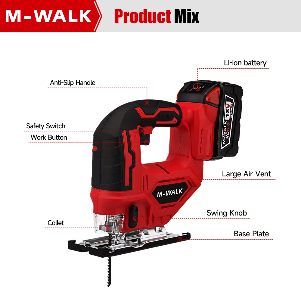 Scie sauteuse électrique sans fil M-WALK 3000 tr/min 750W