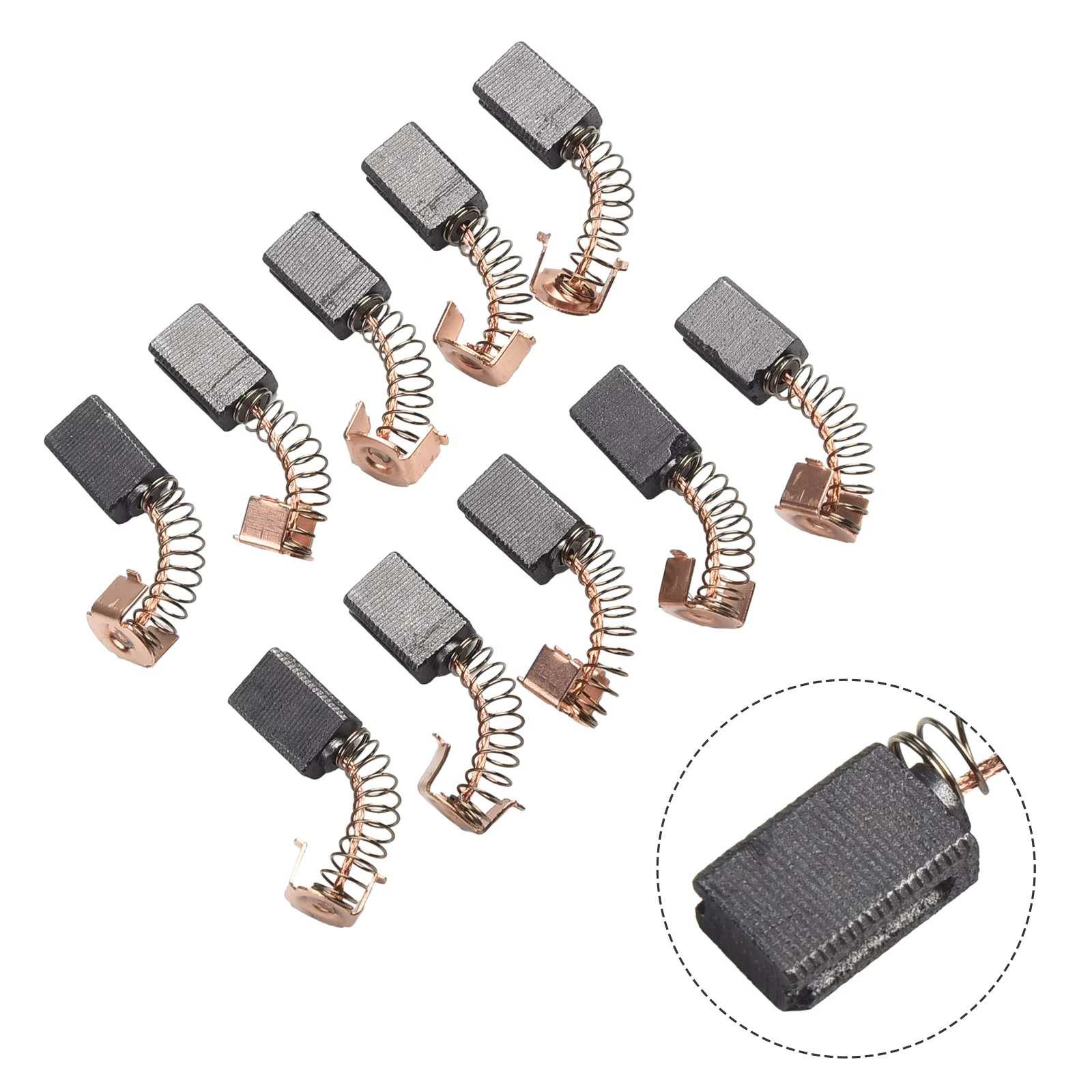 Lot de 10 balais de charbon 5x8x12mm pour meuleuse d'angle G720, pour le remplacement des balais de moteur et une cohérence opérationnelle accrue