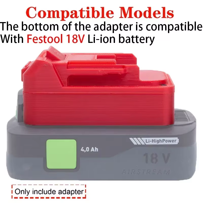 Adaptateur pour Makita 18V Li-Ion outils convertisseur vers Festool AIRSTREAM 18V