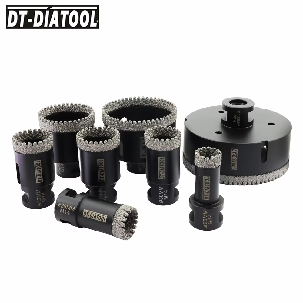 DIATOOL diamant forage noyau foret dentelé scie cloche pour carrelage granit marbre carreaux de céramique couronne Dia 20-100mm trou ouvreur
