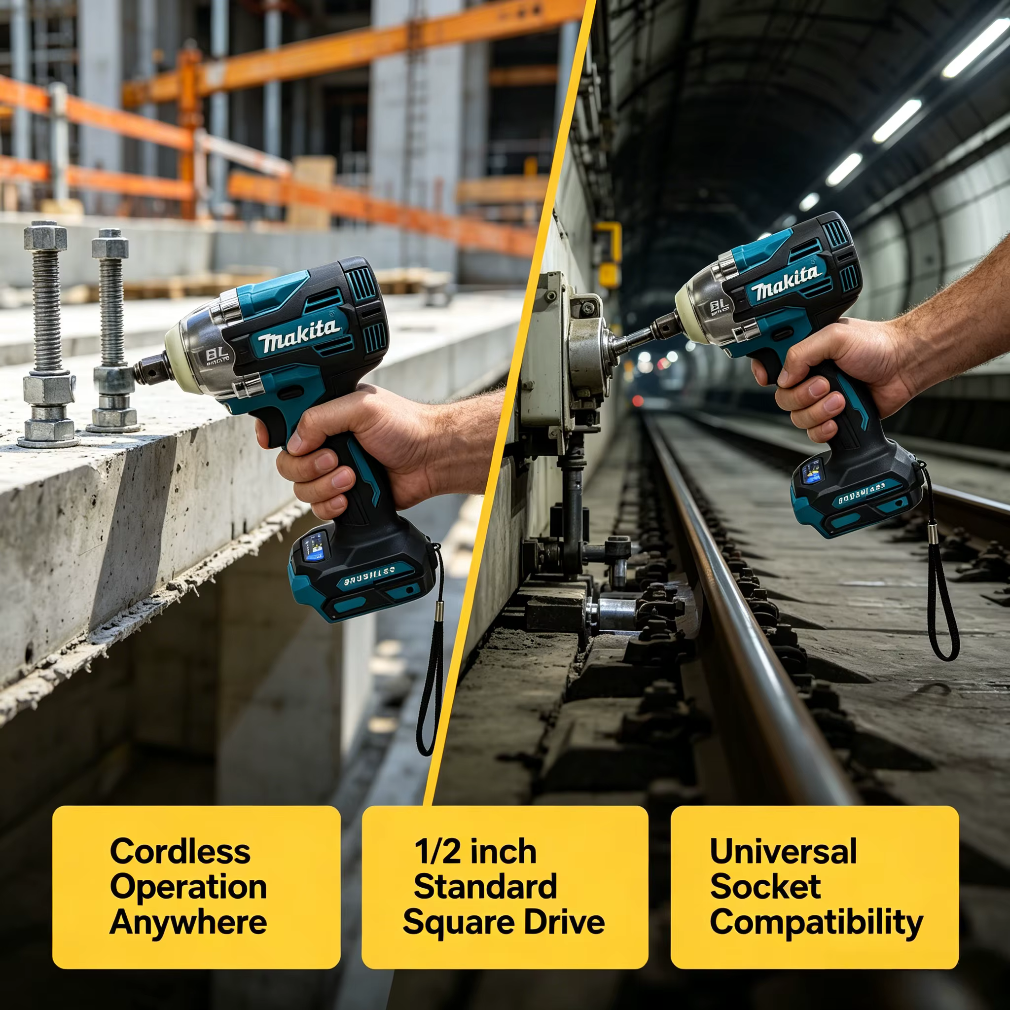 Makita Professional TW004G 18V Tournevis et perceuse électriques sans balais (sans batterie)