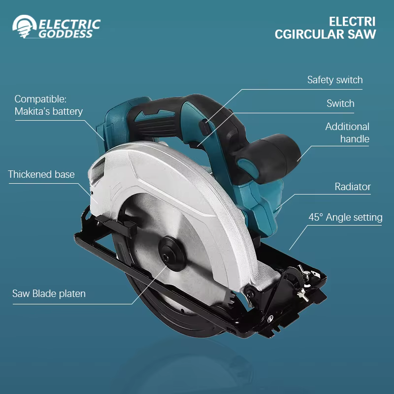 Makita – scie circulaire électrique sans balais de 5/7 pouces