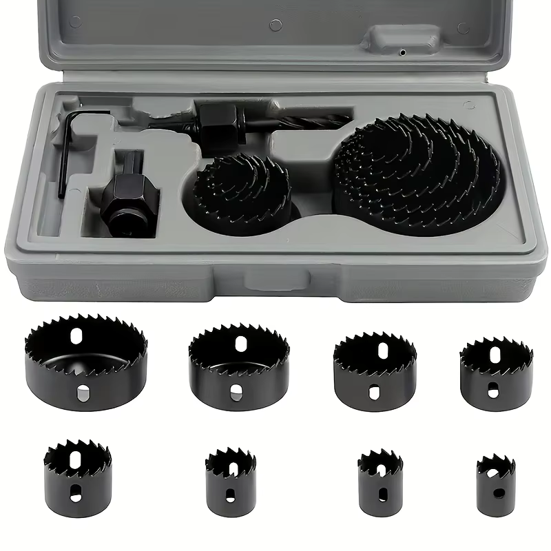 Ensemble de 11 scies cloches en alliage de 19-64 mm avec étui de rangement pour le bois