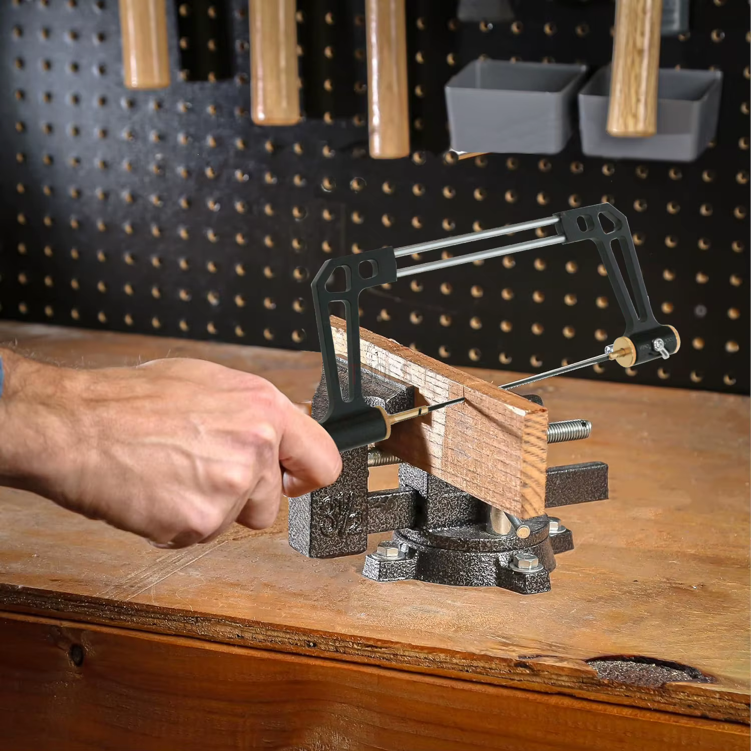 Scie à fil manuelle en aluminium, poignée hexagonale/ronde réglable, outils de coupe DIY pour le travail du bois, l'artisanat et la bijouterie