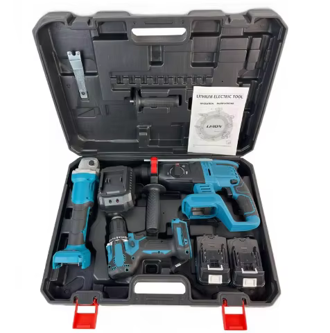 Kit de perceuse électrique sans fil professionnelle 3-en-1 à batterie lithium-ion pour usage domestique avec emballage en boîte