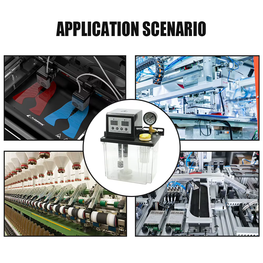 0.5L 1L 2L AC 110V 220V avec système de pompe de lubrification de jauge pompe de lubrification électromagnétique automatique sortie d'huile pour Machine-outil CNC
