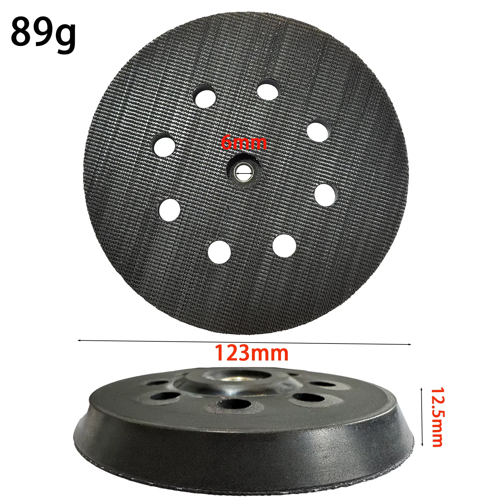 Tampon de ponçage de plaque de Support de 5 "/125mm pour ponceuse Metabos SXE325/425/450/3125