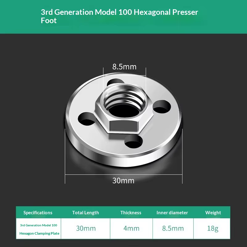 Disque de fixation rapide hexagonal Fengbao pour meuleuse d'angle Milwaukee M18