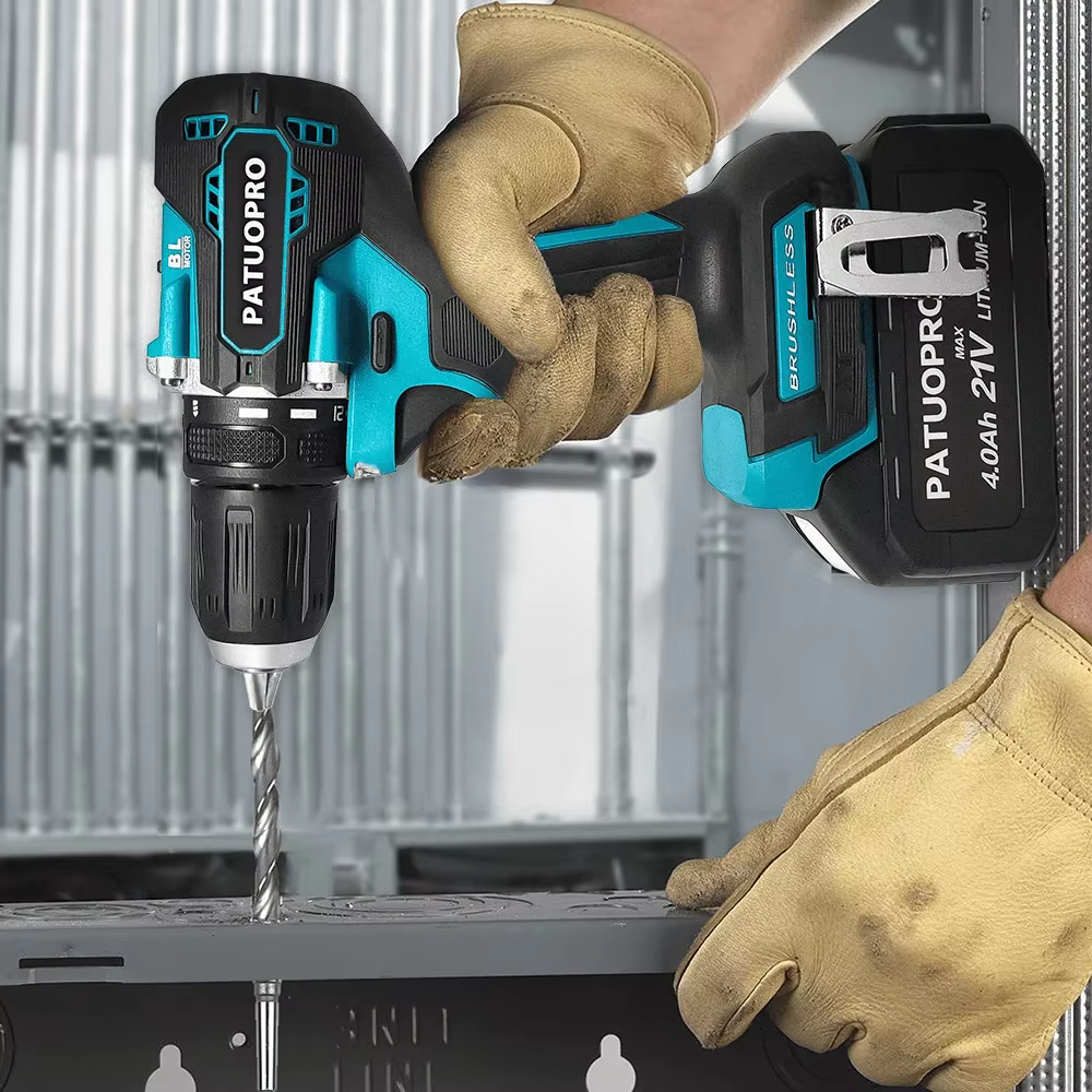 PATUOPRO-Perceuse électrique sans balais pour Makita, outils électriques rechargeables, pilote de perceuse sans fil, batterie 18V, couple Liqu100N. m, 21V