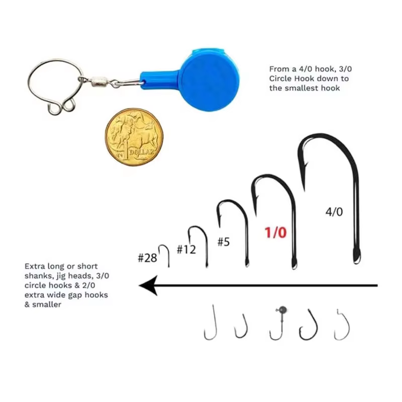 5 gadgets de pêche : Outils de montage d'hameçons en acier inoxydable de couleurs aléatoires, faciles à utiliser pour les pêcheurs, outil multifonctionnel de montage rapide d'hameçons (outil de montag