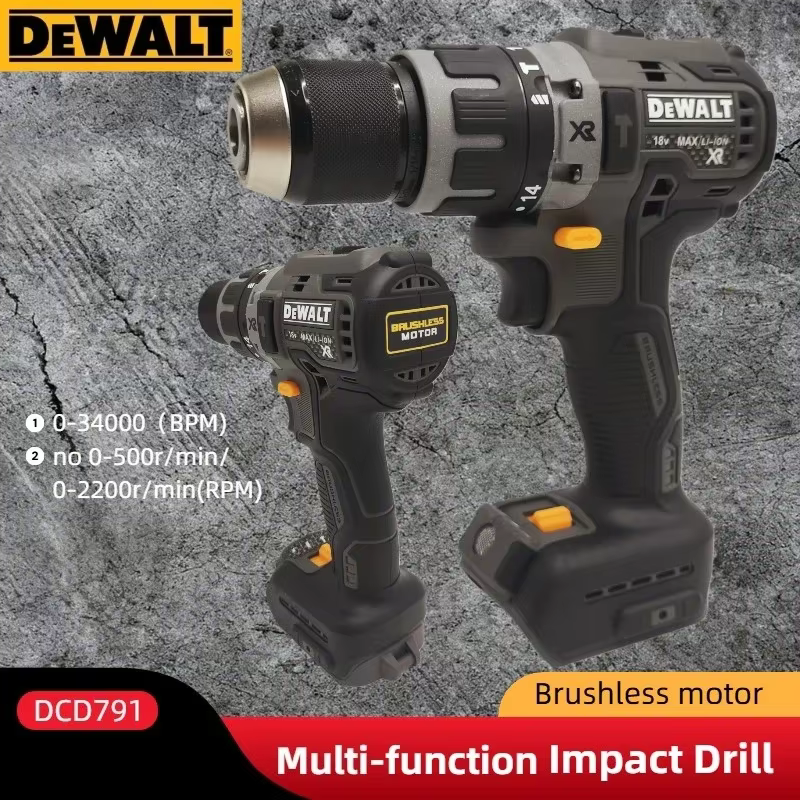 Perceuse-visseuse compacte sans balais DEWALT DCD791 : Outil électrique multifonctionnel sans fil rechargeable (machine uniquement)