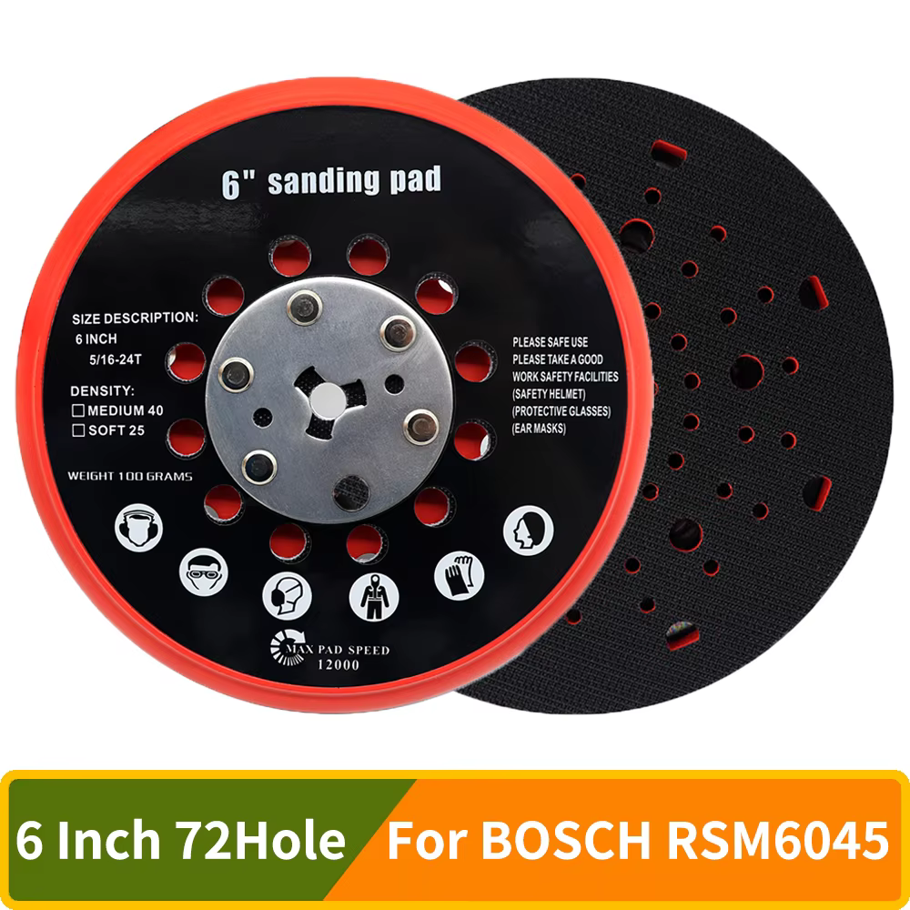 Tampon de ponçage de 6 pouces pour BOSCH RSM6045